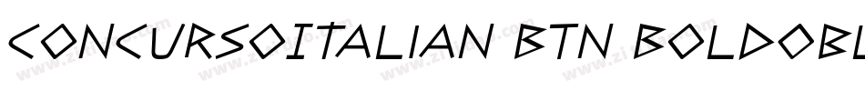 ConcursoItalian BTN BoldOblique字体转换
